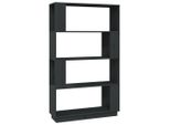 Syfax™ Libreria/Divisorio Grigio 80X25X132 Cm Legno Massello Di Pino