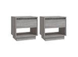 Syfax™ Comodini 2 Pz Grigio Sonoma 45X34X44 Cm In Truciolato