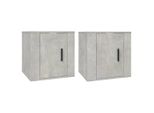 Syfax™ Mobili Porta Tv A Parete 2 Pz Grigio Cemento 40X34,5X40 Cm