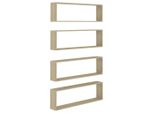 Syfax™ Mensole Parete A Cubo 4Pz Rovere Sonoma 100X15X30Cm Multistrato