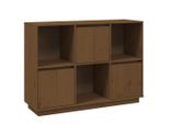 Syfax™ Credenza Marrone Ambrato 110,5X35X80 Cm Legno Massello Di Pino