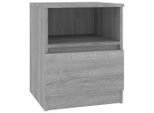Syfax™ Comodino Grigio Sonoma 40X40X50 Cm In Legno Multistrato