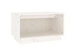 Syfax™ Mobile Porta Tv Bianco 60X35X35 Cm In Legno Massello Di Pino