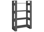 Syfax™ Libreria/Divisorio Grigio 80X35X125 Cm Legno Massello Di Pino