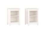 Syfax™ Comodini 2 Pz Bianchi 40X35X55 Cm In Legno Massello Di Pino