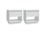 Syfax™ Comodini 2 Pz Bianchi 45X34X44 Cm In Truciolato