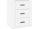 Syfax™ Comodino Bianco 50X36X60 Cm In Legno Ingegnerizzato