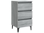 Syfax™ Comodino Con Gambe In Metallo Grigio Sonoma 40X35X69 Cm