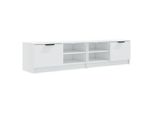 Syfax™ Mobili Porta Tv 2Pz Bianco Lucido 80X35X45 Cm Legno Multistrato