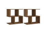 Syfax™ Comodini Rovere Marrone 2 Pz 50X30X51,5 Cm In Legno Multistrato