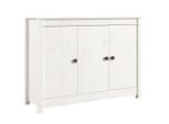 Syfax™ Credenza Bianca 100X35X74 Cm In Legno Massello Di Pino