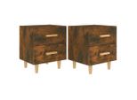 Syfax™ Comodini 2 Pz In Rovere Fumo 40X35X47,5 Cm