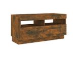 Syfax™ Mobile Porta Tv Con Luci Led Rovere Fumo 80X35X40 Cm
