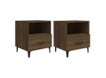 Syfax™ Comodini 2 Pz Rovere Marrone In Legno Multistrato