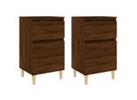 Syfax™ Comodini 2Pz Rovere Marrone 40X35X70 Cm
