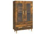 Syfax™ Credenza Rovere Fumo 70X31X115 Cm In Legno Multistrato