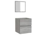 Syfax™ Mobile Da Bagno Con Specchio Grigio Sonoma In Legno Multistrato