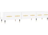 Syfax™ Mobile Porta Tv Bianco Lucido 150X36X30 Cm In Legno Multistrato