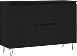 Syfax™ Credenza Nera 101,5X35X70 Cm In Legno Multistrato
