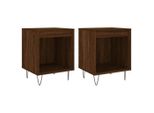 Syfax™ Comodini 2Pz Rovere Marrone 40X35X50 Cm In Legno Multistrato