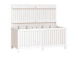 Syfax™ Contenitore Da Giardino Bianco 147X68X64 Cm Legno Massello Pino