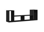 Syfax™ Mobili Porta Tv 2 Pz Neri 75X30X50 Cm In Legno Multistrato