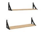 Syfax™ Mensole Da Parete 2Pz Rovere Sonoma 60X15X15,5 Cm