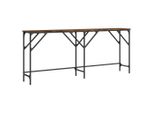 Syfax™ Tavolo Consolle Rovere Fumo 180X29X75 Cm In Legno Multistrato