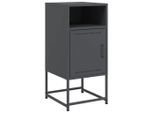 Syfax™ Comodino Antracite 36X39X78 Cm In Acciaio