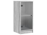 Syfax™ Mobile Con Ante In Vetro Grigio Sonoma 35X37X75,5 Cm