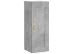 Syfax™ Mobile A Parete Grigio Cemento 34,5X34X90 Cm Legno Multistrato