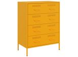 Syfax™ Credenza Giallo Senape 68X39X89 Cm In Acciaio