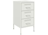 Syfax™ Comodino Bianco 36X39X68 Cm In Acciaio