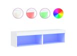 Syfax™ Mobili Tv Con Luci Led 2Pz Bianchi 60X30X30 Cm