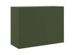 Syfax™ Credenza Verde Oliva 99X39X73 Cm In Acciaio