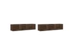 Syfax™ Mobili Parete 2Pz Rovere Marrone 75X18X16,5Cm Legno Multistrato