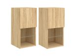 Syfax™ Mobili Tv Con Luci Led 2Pz Rovere Sonoma 30,5X30X60 Cm