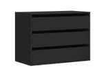 Syfax™ Cassettiera Angolare Nera 80X41X58 Cm In Legno Multistrato