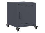 Syfax™ Comodino Antracite 36X39X43,5 Cm In Acciaio