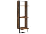 Syfax™ Scaffale A Parete 3 Ripiani Rovere Fumo 30X25X100Cm Multistrato
