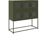 Syfax™ Credenza Verde Oliva 100,5X39X107 Cm Acciaio Laminato A Freddo