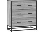 Syfax™ Credenza Grigio Sonoma 68X35X76 Cm In Truciolato E Metallo