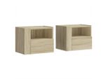 Syfax™ Comodini A Muro 2 Pz Rovere Sonoma 45X30X35 Cm