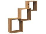Syfax™ Mensole A Cubo Parete Artigianale 68X15X68 Cm Legno Multistrato