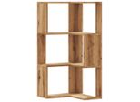 Syfax™ Libreria Angolare 3Ripiani Rovere Artigianale 50X50X102Cm Legno