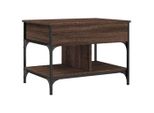 Syfax™ Tavolino Salotto Rovere Marrone 70X50X50Cm Multistrato Metallo
