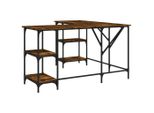 Syfax™ Scrivania Rovere Fumo 139X139X75 Cm In Legno Multistrato