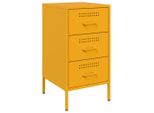 Syfax™ Comodino Giallo Senape 36X39X68 Cm In Acciaio