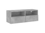 Syfax™ Mobile Tv A Parete Grigio Cemento 80X30X30 Cm Legno Multistrato