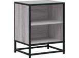 Syfax™ Comodino Grigio Sonoma 40X31X50 Cm Legno Multistrato E Metallo